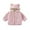 Pink, variant on Toddler Boy Girl Sherpa Fleece Jacket Cute Bear Hoodie Jacket Zip Up Thick Warm Cozy Outerwear with Pockets Fall Winter