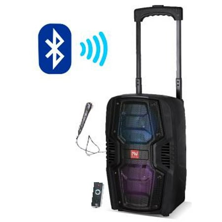 nutek ts 4388 dual 6 5 portable bt pa speaker built in battery