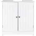thumbnail image 3 of QXDRAGON Under Sink Storage Cabinet with 2 Doors and Shelf, Pedestal Sink Bathroom Vanity Cabinet, Space Saver Organizer, White, 3 of 8