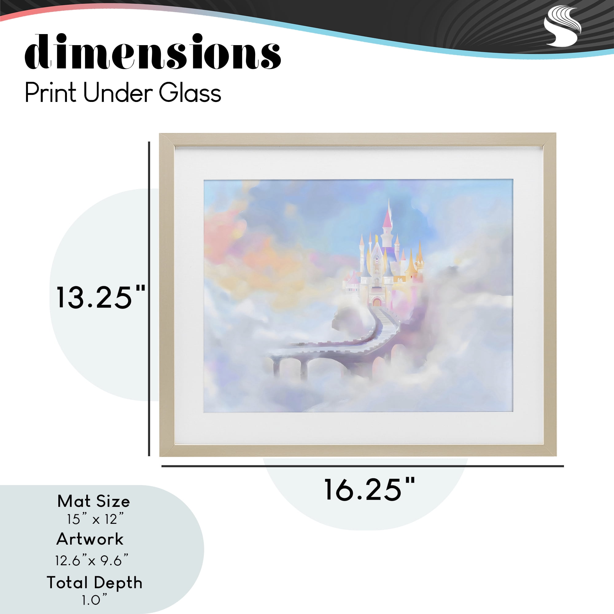 Stupell Industries Enchanted Bridge To Castle Birch Framed Print Under Glass, design by Arlington Prints