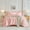 Pink, variant on Lace Ruffle Bed in a Bag Black, King Size Microfiber 7pcs Ruffled Comforter Sheet Set for Girls, Princess Style Vintage Boho Chic Bedding Comforter Set for All Season