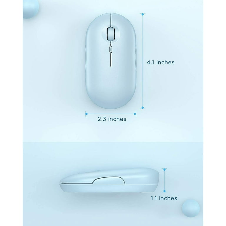 Rechargeable Bluetooth Mouse Wireless Dual Mode Mouse 3 Adjustable DPI USB Type C Cordless Mouse for iPad OS 13 MacBook PC Chromebook PS4