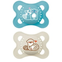 MAM Original Matte Pacifier, 0-6 Months, Boy, 2 Pack