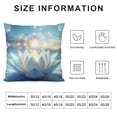 thumbnail image 5 of JRXY Magic Lotus Floral Pillow Cover, Glowing Waterlily Floral Floating on Pond Water Artwork for Oriental Zen Spa, Fairytale Gifts for Women and Girls Home Decor Pillowcase for Sofa White, 5 of 5