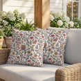 thumbnail image 3 of Pillow Covers 20x20 Set of 2, Orange Red Leaf Square Throw Pillow Covers for Couch/Sofa/Living Room, Vintage Farmhouse Boho Pastoral Tribal Decorative Soft Pillowcases for Couch Throw Pillows, 3 of 9