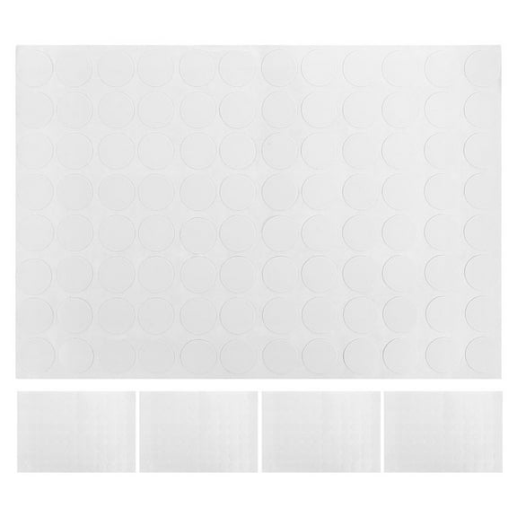 GOOHOCHY White Self-Adhesive Screw Hole Covers for Furniture Decorative Stickers 5 Sheets Waterproof PVC