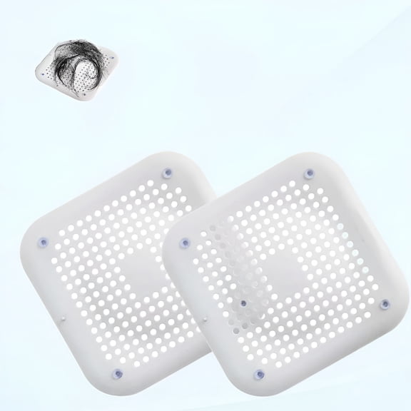 BPPEG Hair Catcher Drain Strainer 2 Pack Silicone Shower Sink Cover with Suction Cup Kitchen Bathroom Universal Anti Clogging Protector Bathtub Hair Stopper