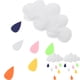 thumbnail image 4 of KAKOWELY 3 piezas de nubes 3D con gotas de lluvia de colores para colgar en la pared, de fieltro, para guardería., 4 of 5