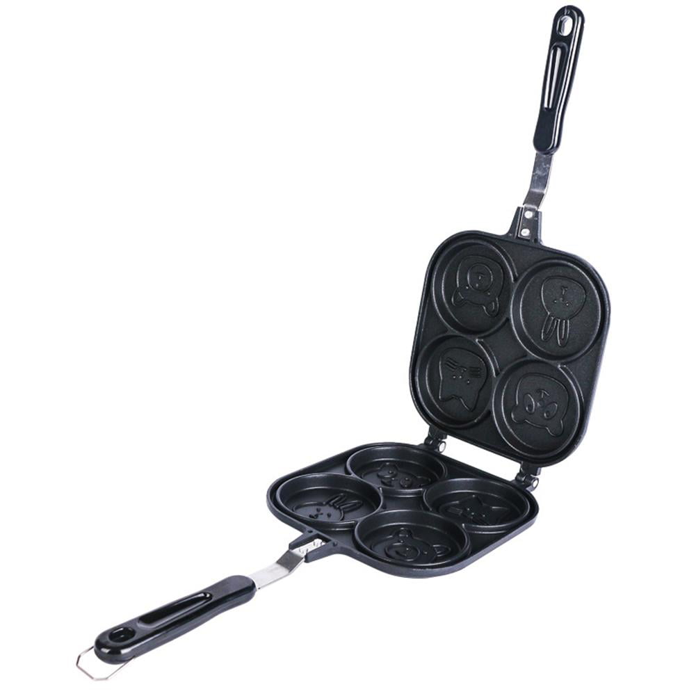 Double Sided Frying Pan Camping Sandwich Toaster Grill,Non-Stick Omelette Egg Breakfast Maker Aluminum Alloy Sandwich Toaster Mold Tortilla Pan Griddle Pan