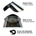 Premium Adjustable Solar Headband Sun Visor UV Protection, Black