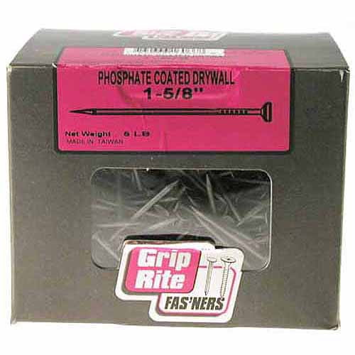 Click here to buy Prime Source Coated Cupped Head Smooth Shank Drywall Nails, 1-5 8" by Sportline.