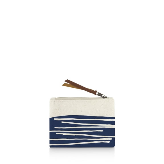 Fringe Studio Indigo Stripe Coin Pouch (Navy)