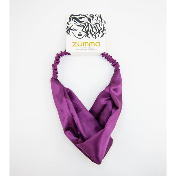 Zumma Satin Knot Headband, Purple