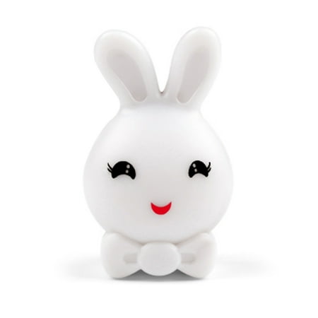 

EDFRWWS LED Night Light Cute Rabbit Intelligent Bedside Lamp Bedroom Decor (White)
