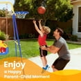 thumbnail image 4 of QinaQin Columpio infantil 4 en 1 plegable para patio o casa, centro de juego portátil con aro de basquetbol, ideal para bebés y niños de 6 a 36 meses o más, 4 of 7