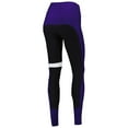 thumbnail image 3 of Women's KIYA TOMLIN Black/Purple Baltimore Ravens Colorblock Tri-Blend Leggings, 3 of 3