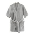 thumbnail image 5 of Fengactive Women's Short Sleeve Plush Robe - Cozy Warm Short Bathrobe Soft Nightgown Sleepwear with Pockets, 5 of 6