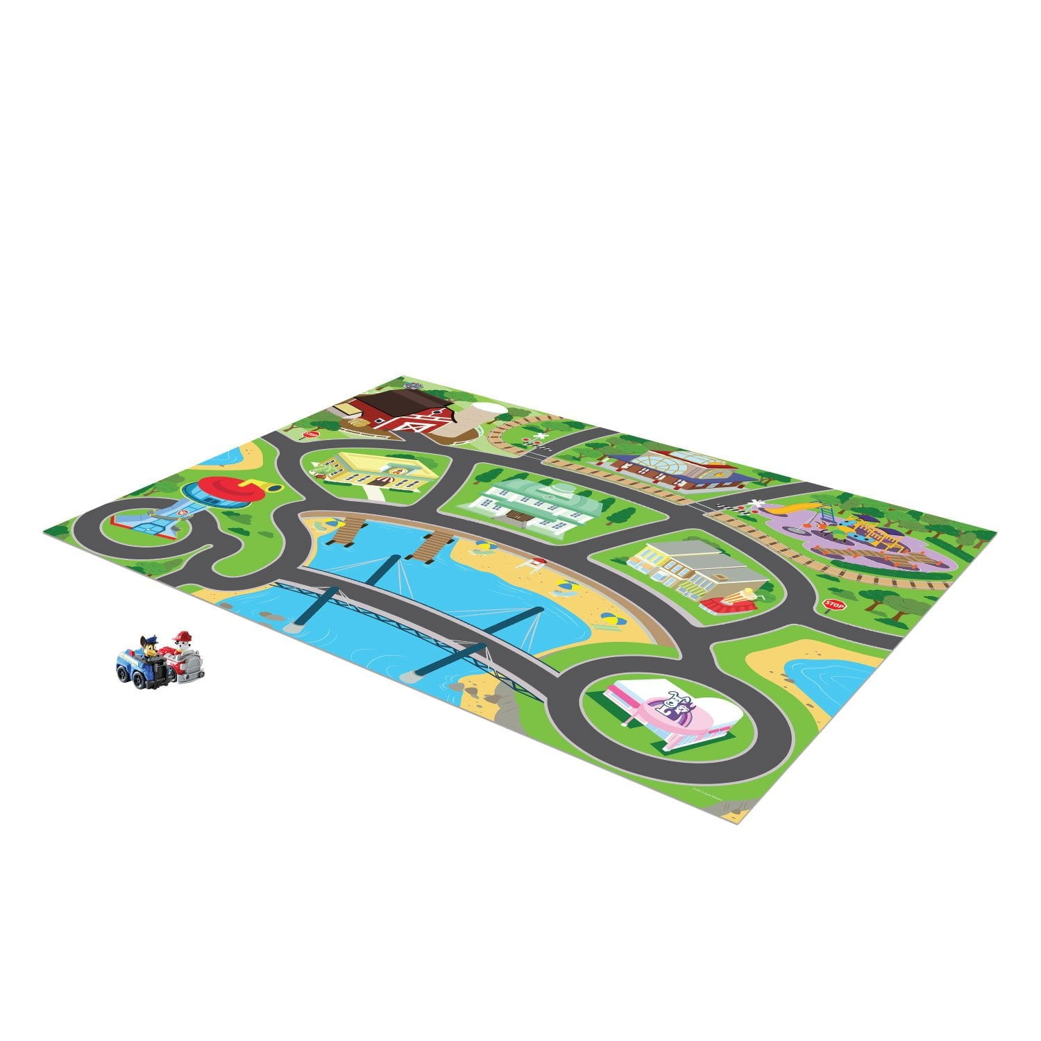 Megamat Jumbo Floor Playmat with 2 Character Vehicles (Paw Patrol)