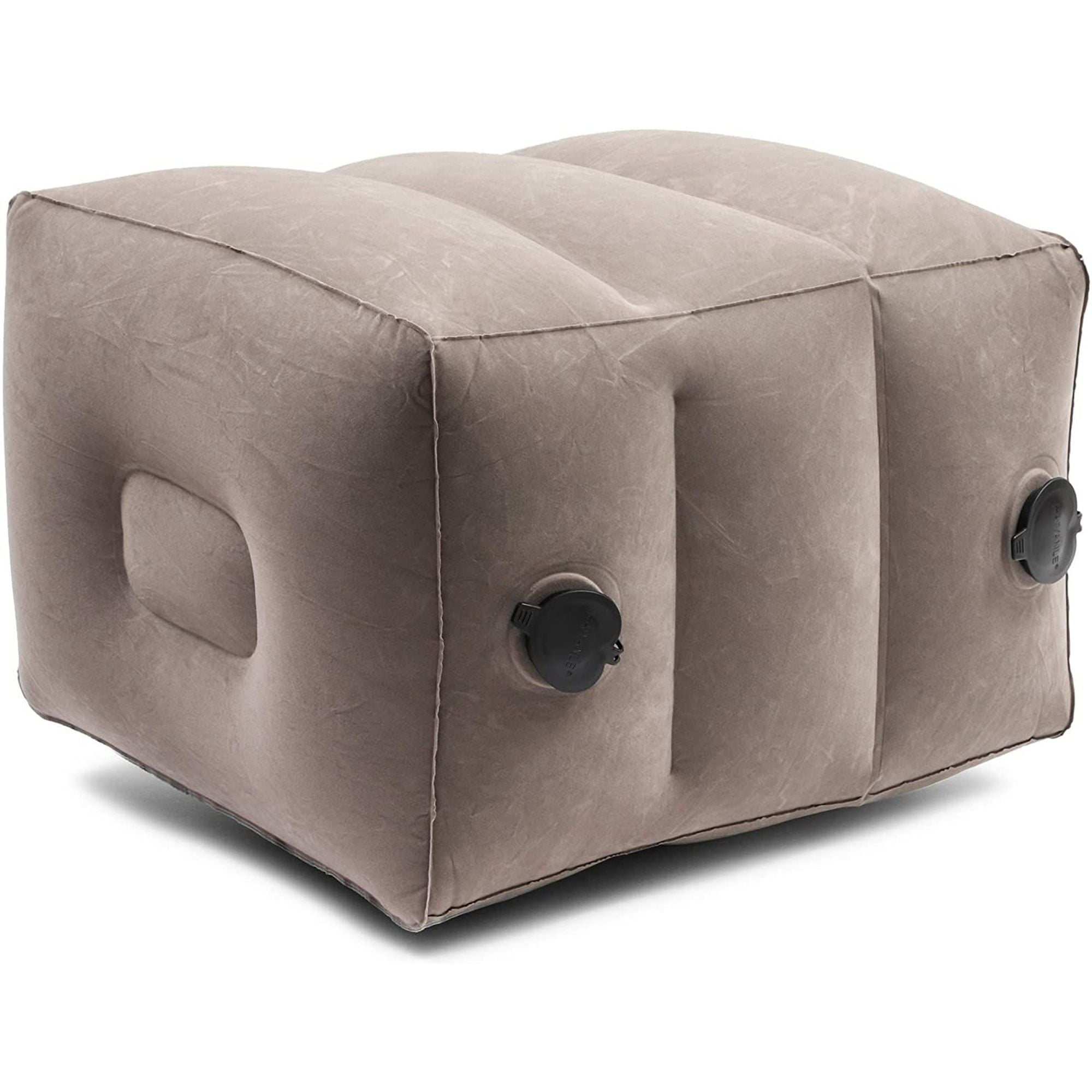 LIOOBO 2pcs Travel Foot Rest Pillow Inflatable Leg Rest Pillow Foot Stool Cushion for Airplane Flight Train