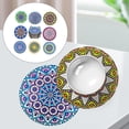 thumbnail image 3 of 8 posavasos de corcho absorbentes reutilizables para bebidas, redondos, ideales para vasos. A, 3 of 9