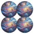 thumbnail image 3 of Round Grid Placemat ,One Sizex6, Round Placemat, PVC Plate Mat，15.4 Inch Non-Slip and Heat Resistant, Table Placemat, Dining Room Placemat Color Milky Way Picture, 3 of 7