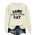 thumbnail image 5 of Gamivast Sweatshirts for Women Oversized Game Day Football Crewneck Shirts Trendy Long Sleeve Drop Shoulder Pullover Spring Superbowl Outfit 2026, 5 of 5