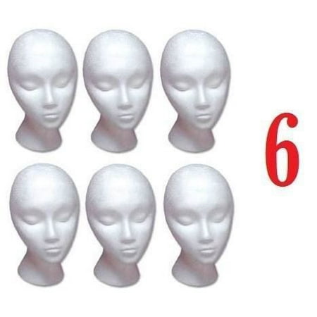 Styrofoam Skimmer Hats Salon Certified Styrofoam Model Heads, Hat, Wig Foam Mannequin 6 Pack, New Manikin Spa Noodle Mannequins Asian Training Womens Energizing Pack.., By Salon Certified Brand ()