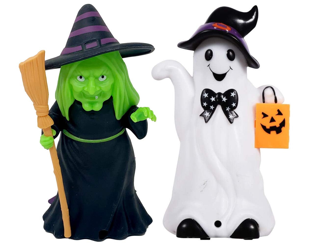 Ghost and Witch Motion Activated Halloween Decorations (Set of 2
