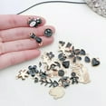 thumbnail image 5 of U8MO 10pcs Black Enamel Charms Pendant For Jewelry Making Handmade Earrings Necklace-10pcs Flower 17x20mm, 5 of 9
