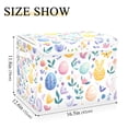 thumbnail image 5 of Yayeee Collapsible Cube Storage Bin with Lid Fabric Closet Decorative Basket with Handles, Purple Easter Eggs, 5 of 7
