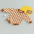 thumbnail image 3 of PENGXIANG Bébé Garçon Filles Manches Longues Damier Imprimé Sweat-Shirt Rompers Combinaison Vêtements, 3 of 7