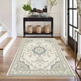 thumbnail image 5 of 3'x5' washable area rug &nbsp;vintage distressed living room bedroom large throw rug non slip low pil area rug cute alexander home rug carpet large desk chair mat carpet, 5 of 9