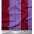 thumbnail image 1 of Soimoi Rayon Crepe Fabric Stripe & Women Face Print Sewing Fabric Yard 46 Inch Wide, 1 of 1