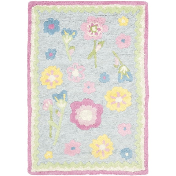 SAFAVIEH Kids Roslyn Floral Area Rug, Blue/Multi, 3' x 5'