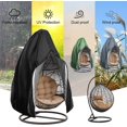 thumbnail image 2 of Laklulu Funda para Silla Colgante de Patio, Funda Impermeable para Silla con Forma de Huevo, Tela Oxford contra el Viento, Anti-UV, Funda para Columpio de Mimbre de ratán （190 * 115 mm）, 2 of 5