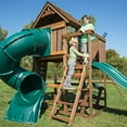 thumbnail image 3 of Swing-N-Slide Tremont Tower Wooden Complete Backyard Swing Set with Tube Slide, Wave Slide, Wood Roof, Climbing Wall, and Swings, 3 of 8