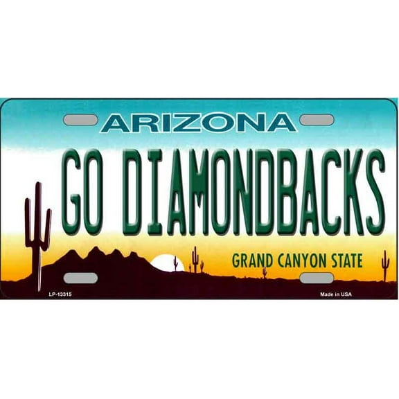 Go Diamondbacks Novelty Arizona License Plate Automobile Tag LP-13315