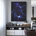 thumbnail image 4 of Xecao Blue thunder bolt light for Ready-to-Hang Canvas Art 12x16 Inches - Waterproof HD Print Solid Wood Frame for Gifting,Vertical, 4 of 8