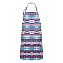 Triangular and Rectangular Geometric Boho Apron-Garden Aprons for Women with Pockets-Cotton Linen Waterproof Kitchen Cooking Gardening Aprons Adjustable for Kitchen,Cooking,BBQ and Salon 33x27 Inch
