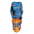 thumbnail image 7 of XYZCANDO Women's Long Kaftan Dress Flowy Maxi Dress Beach Cover Up Loose Fit Batwing Sleeve Swimsuit Cover Ups Coconut Palm Sunset Hawaiian Robe Vacation Outfits Elegant Gown Top Night Dress, 7 of 7