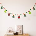 thumbnail image 4 of Christmas Party Decoration Banner Red Green Pom Garland Wall Hanging Flag Indoor Outdoor Fireplace Ornament Banner New Year Decor, 4 of 6