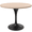Light Natural, variant on LeisureMod Verve Mid-Century Modern Dining Table with a 36" Round MDF Tabletop and Black Steel Pedestal Base for Kitchen and Dining Room, Black