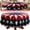 60" Round, variant on Patriotic Star Round Tablecloth, 4th of July American Independence Day Round Tablecloth, Americana Party Table Cover for 4th of July, Memorial Day, Labor Day (60" Round)