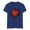 thumbnail image 4 of T-shirts pour Femmes de la Saint-Valentin 2026 Mode Manches Courtes Col Rond avec Cœur Graphique, 4 of 4