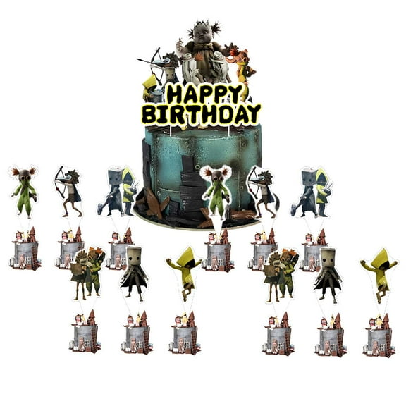 Little Nightmares Cake Topper CupcakeS Set Birthday Party Supplies Decoration Decor Kit
