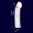 thumbnail image 2 of Male Extension Condom Dotted Thread Textured Soft Latex Extra Sensation Adult Extended Sleeve Type B, 2 of 5