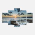 thumbnail image 2 of Coucher de Soleil sur Mer - Impression sur Toile Paysage Marin, 2 of 3