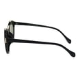 thumbnail image 3 of Mod Round Keyhole Horn Rim Hipster Sunglasses Matte Black Green, 3 of 4
