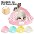 thumbnail image 5 of SharkTRUE Rabbit Litter Tray Toilet Animal Potty Trainer Bunnies Corner Toilet Box For Ferret Guinea E9f4 Bo Hamster Dragon Toilet, 5 of 9