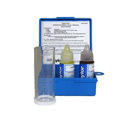 Taylor K-1766 Liquid Swimming Pool Spa Sodium Chloride Salt Water Drop Test (Best Test Kit For Saltwater Pool)